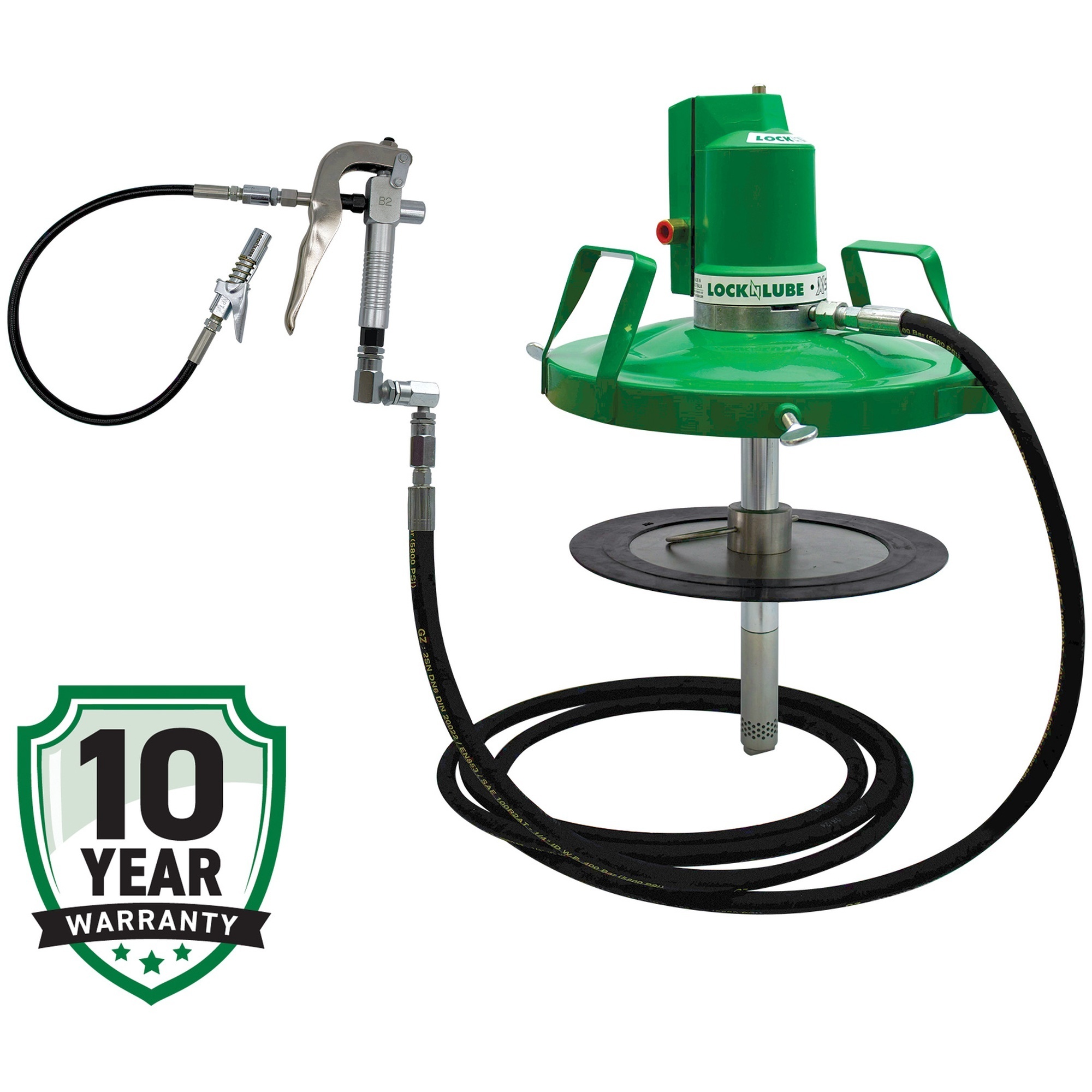 LockNLube X2 Grease Pump Kit, 5-Gal. Capacity, 16 oz./Min., 10,000 PSI, Model# LNL81705